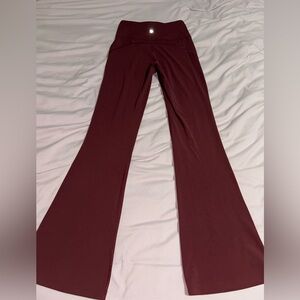 Lululemon Maroon Flared Leggings